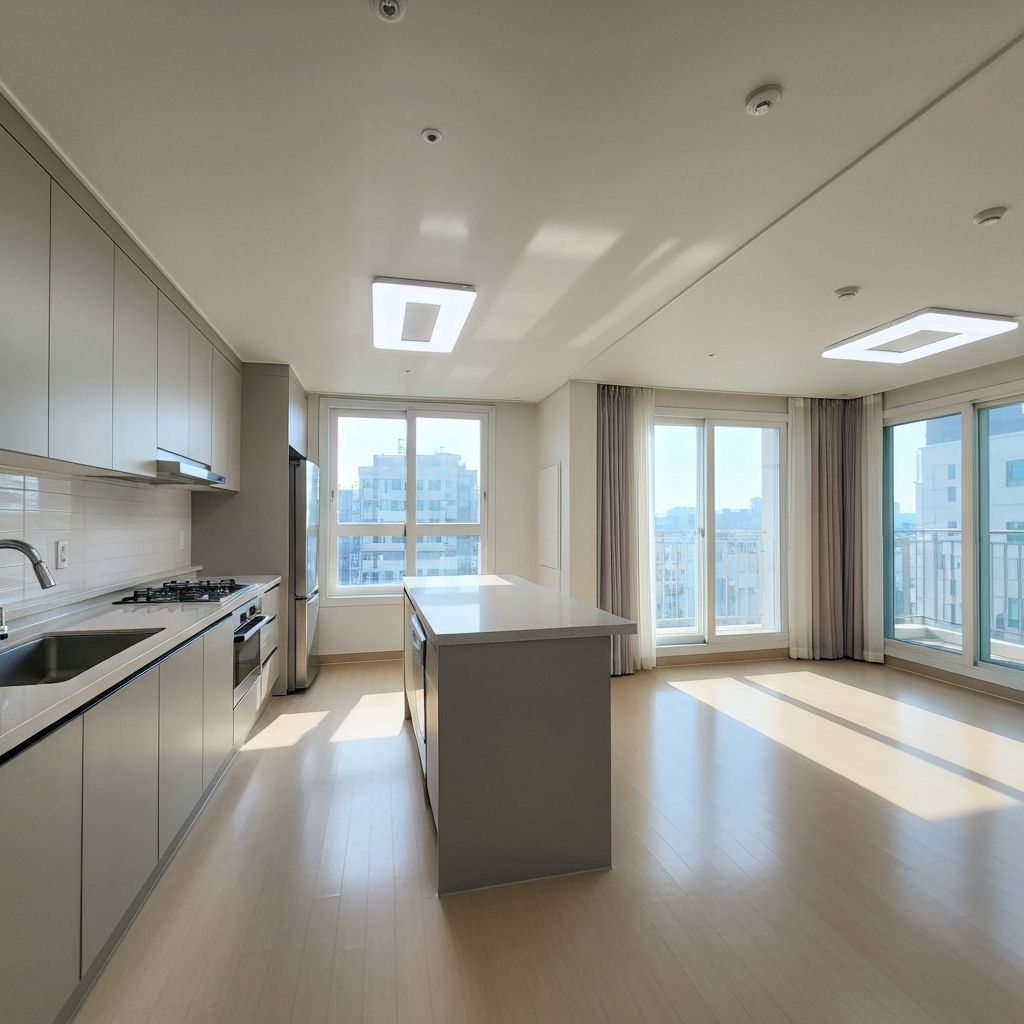 깨끗하게 청소된 아파트 내부